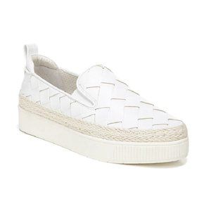 Franco Sarto Hydee Espadrille Platform White Sneaker Loafer